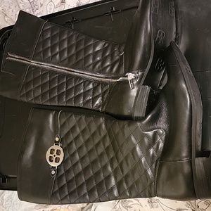 Black Iman knee boots